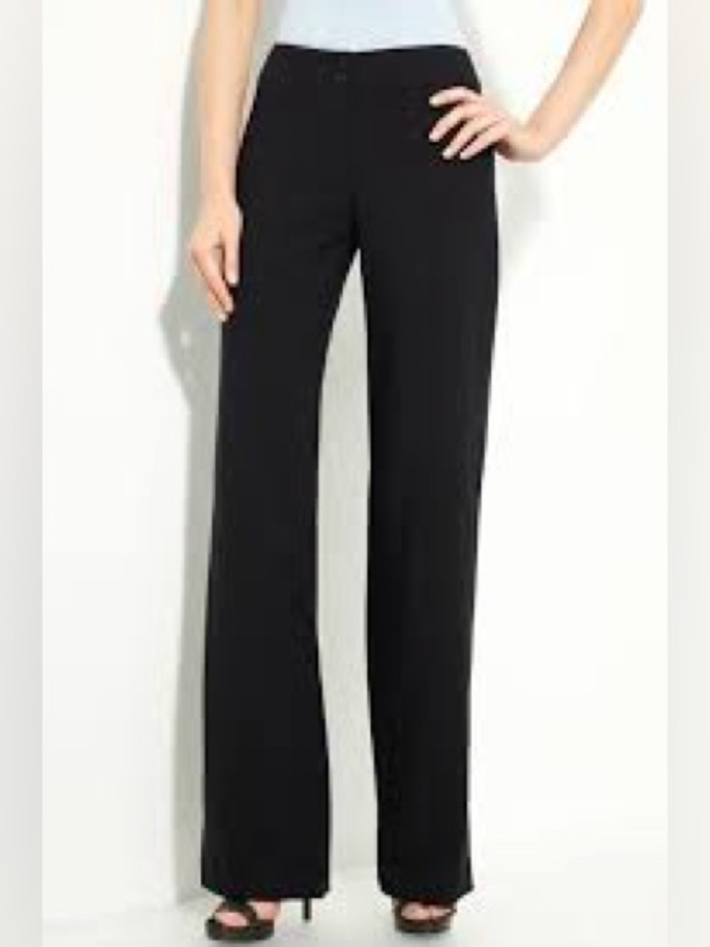 Armani  Collizione pants women 4 Black Classic Straight Leg luxury classic